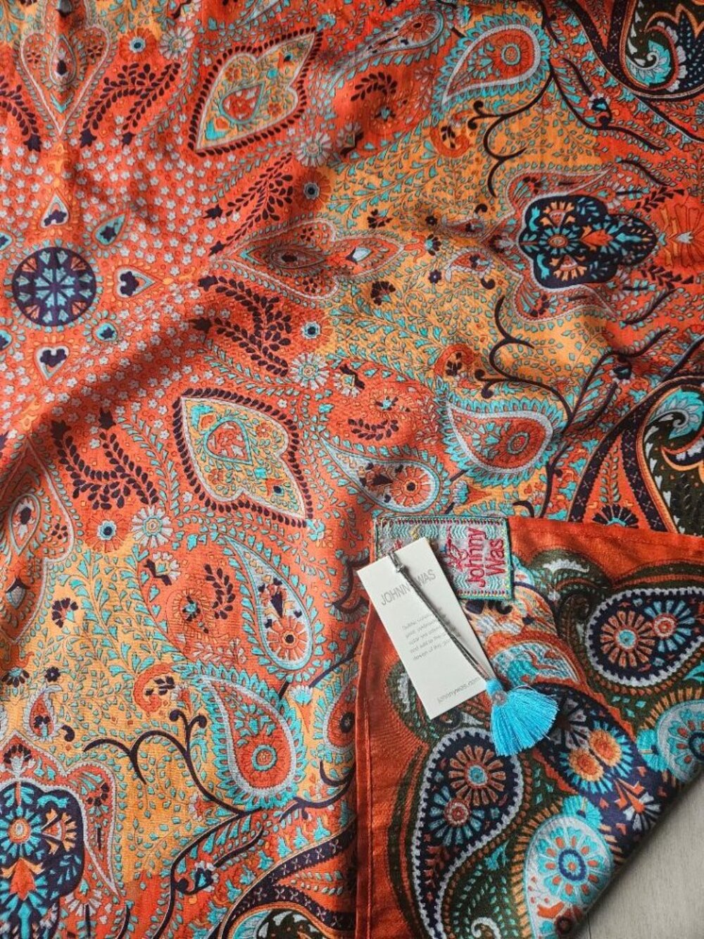 Johnny Was Silk Scarf New - Picture 9 of 11